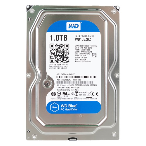 Жесткий диск WD Blue WD10EZRZ, 1Тб, HDD, SATA III, 3.5"