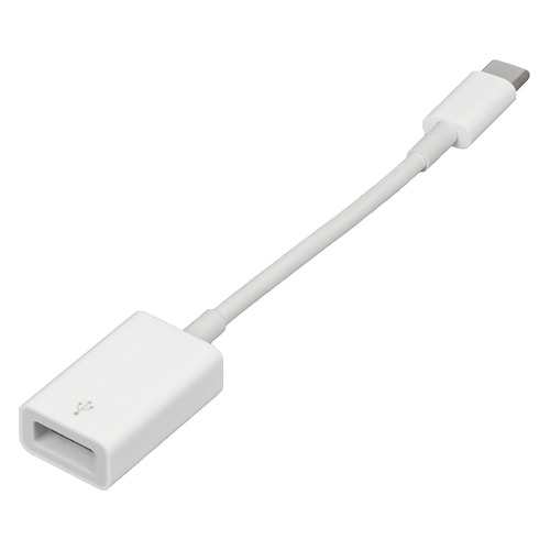 Адаптер APPLE MJ1M2ZM/A, USB Type-C (m), USB A(m), 0.11м, белый