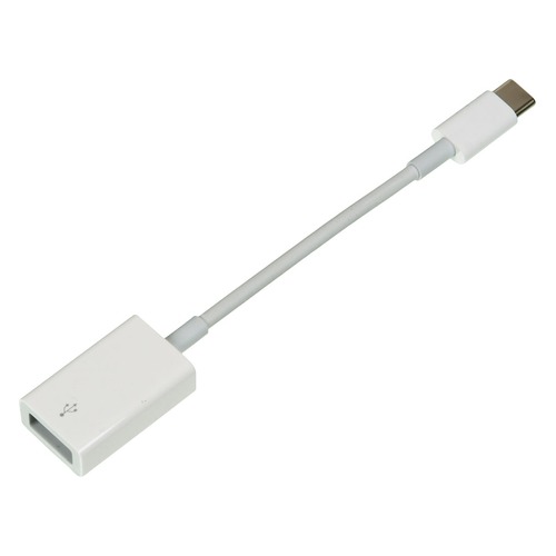Адаптер APPLE MJ1M2ZM/A, USB A(f), USB Type-C (m), 0.11м, белый