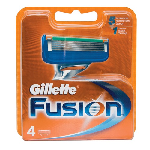 Сменные кассеты для бритья GILLETTE Fusion, 4 шт. [81647495]