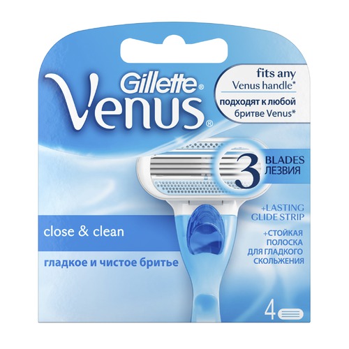 Сменные кассеты для бритья GILLETTE Venus, 4 шт. [80244134]