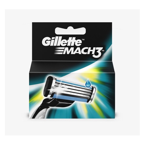 Сменные кассеты для бритья GILLETTE Mach3, 4шт [80227851]