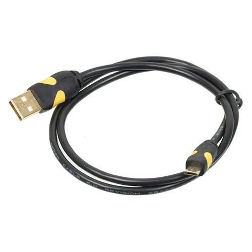 Кабель 2A Smooth connector, micro USB B (m), USB A(m), 0.75м, черный