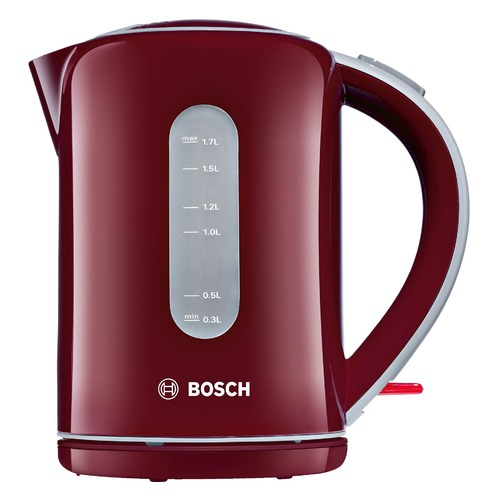 Чайник электрический BOSCH TWK7604, 2200Вт, бордовый
