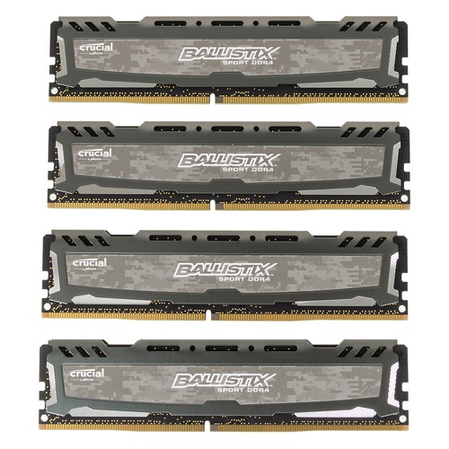 Модуль памяти CRUCIAL Ballistix Sport LT BLS4C4G4D240FSB DDR4 - 4x 4Гб 2400, DIMM, ранее BLS4C4G4D240FSB, Ret