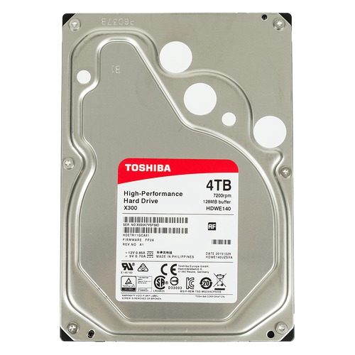 Жесткий диск TOSHIBA X300 HDWE140EZSTA, 4Тб, HDD, SATA III, 3.5", RTL