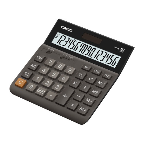 Калькулятор CASIO DH-16, 16-разрядный, коричневый