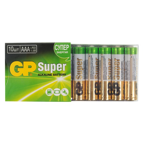 AAA Батарейка GP Super Alkaline 24A LR03, 10 шт.