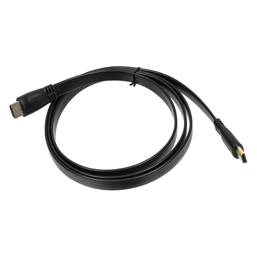 Кабель аудио-видео High Speed ver.1.4 Flat, HDMI (m) - HDMI (m) , ver 1.4, 1.5м, GOLD FLAT черный