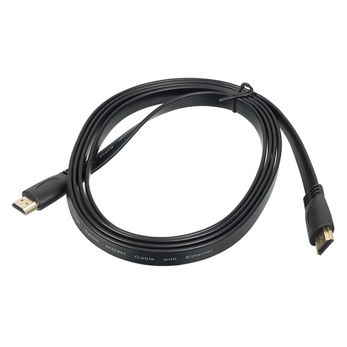 Кабель аудио-видео High Speed ver.1.4 Flat, HDMI (m) - HDMI (m) , ver 1.4, 2м, FLAT черный