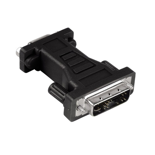 Адаптер DVI HAMA H-34623, VGA (f) - DVI (m), 0.05м, блистер, черный [00034623]
