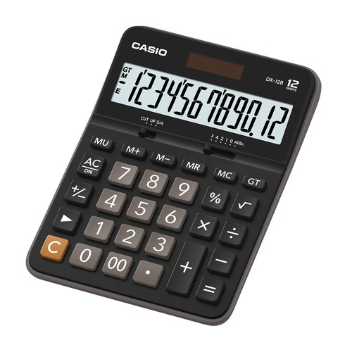Калькулятор CASIO DX-12B, 12-разрядный, черный