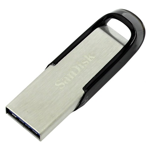 Флешка USB SANDISK Cruzer Ultra Flair 64Гб, USB3.0, серебристый и черный [sdcz73-064g-g46]