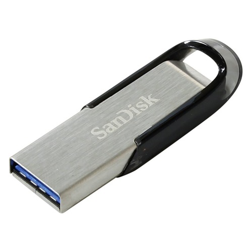 Флешка USB SANDISK Cruzer Ultra Flair 128Гб, USB3.0, серебристый и черный [sdcz73-128g-g46]