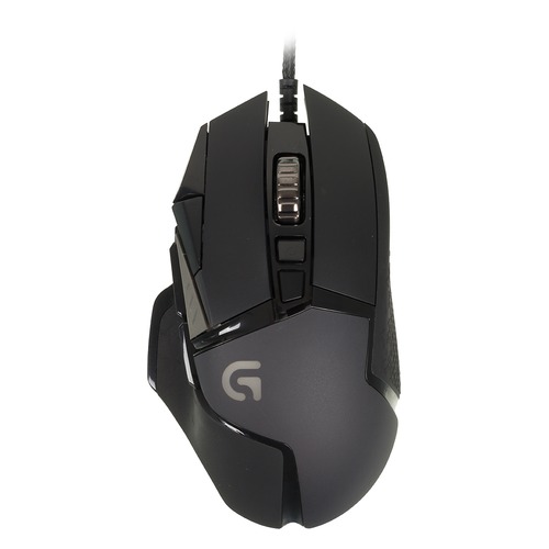 Мышь LOGITECH G502 RGB, игровая, оптическая, проводная, USB, черный [910-004617]