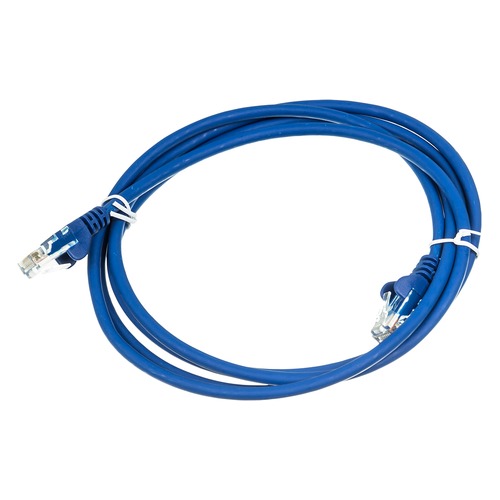 Кабель Патч-корд LANMASTER UTP, вилка RJ-45, вилка RJ-45, кат.5е, LSZH, 2м, синий [lan-pc45/u5e-2.0-bl]