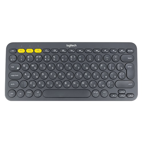 Клавиатура LOGITECH Multi-Device K380, беспроводная, темно-серый [920-007584]