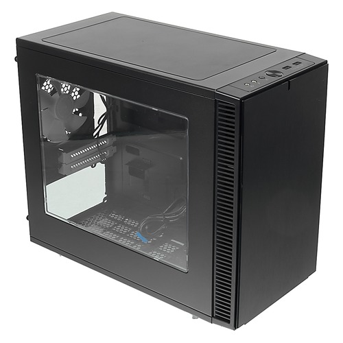 Корпус miniITX FRACTAL DESIGN Define Nano S Window, Mini-Tower, без БП, черный