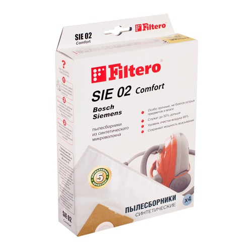 Пылесборники FILTERO SIE 02 Comfort, пятислойные, 4