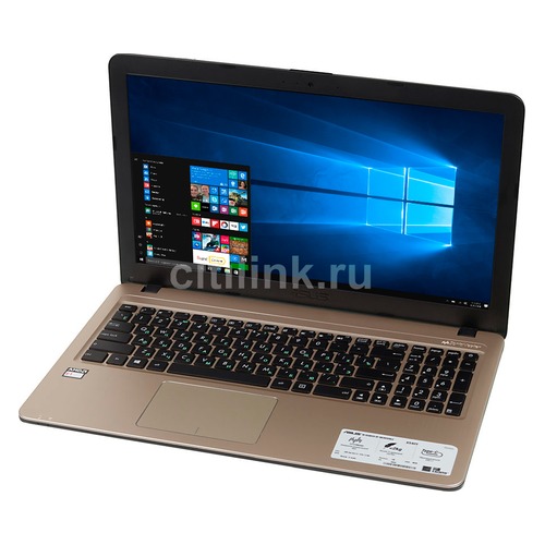 Ноутбук ASUS VivoBook X540YA-XO047T, 15.6", AMD E1 7010 1.5ГГц, 2Гб, 500Гб, AMD Radeon R2, Windows 10, 90NB0CN1-M00670, черный