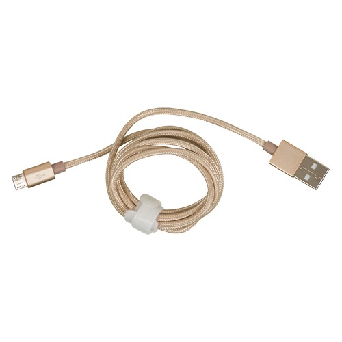 Кабель DEPPA Alum, micro USB B (m), USB A(m), 1.2м, золотистый [72191]