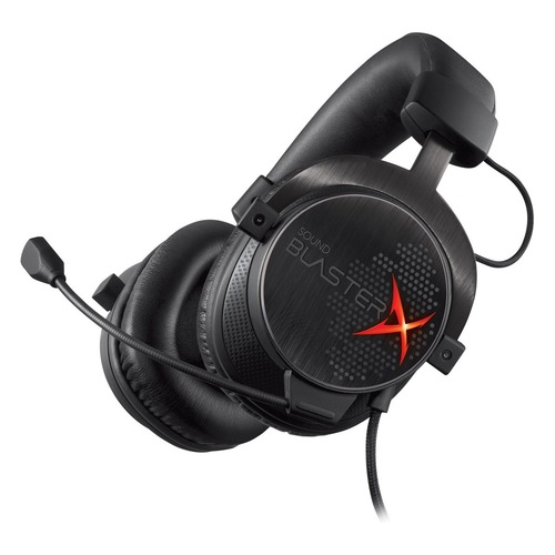 Гарнитура игровая CREATIVE Sound BlasterX H7, 70GH031000000, для компьютера и игровых консолей, мониторы, черный / серебристый [70gh033000000/70gh033000001]