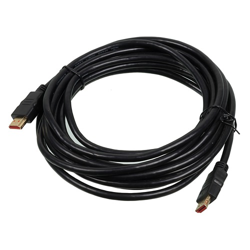 Кабель аудио-видео BURO HDMI (m) - HDMI (m) , ver 1.4, 5м, GOLD черный [bhp hdmi v1.4 5m lock]