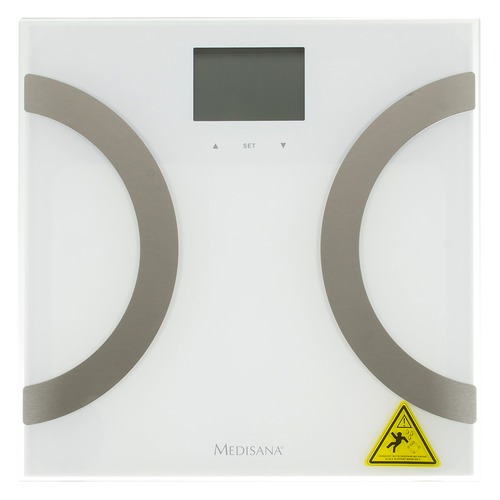 Напольные весы MEDISANA BS 445 Connect, до 180кг, цвет: белый/серебристый [40441]