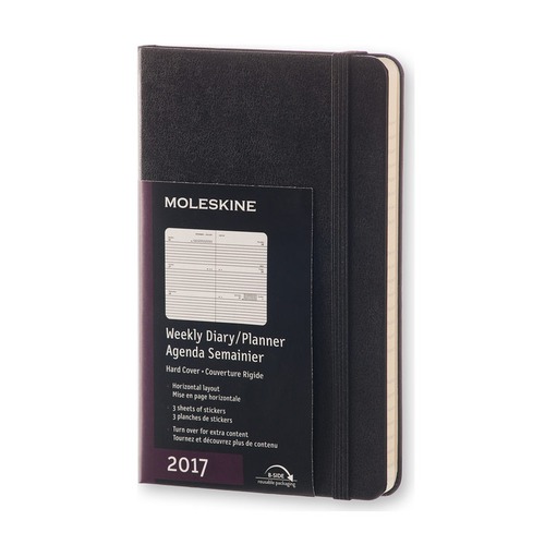 Еженедельник MOLESKINE Classic WKLY, 144стр., черный [dhb12wh2]