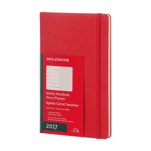 Еженедельник MOLESKINE Classic WKNT, 144стр., красный [dhf212wn3]