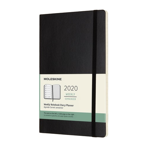 Еженедельник MOLESKINE Classic Soft WKNT, 144стр., черный [dsb12wn3]