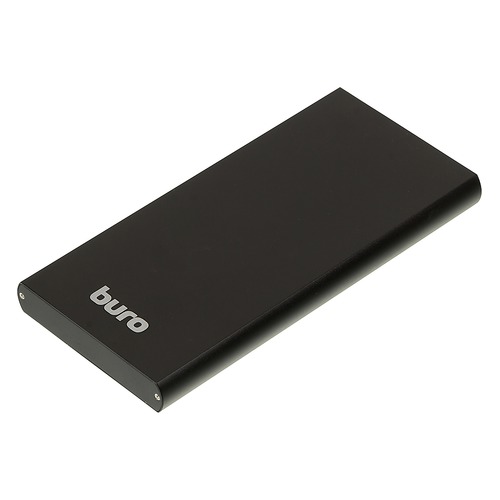Внешний аккумулятор (Power Bank) BURO RA-12000-AL-BK, 12000мAч, черный