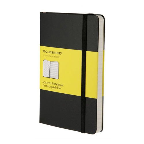 Блокнот Moleskine CLASSIC Pocket 90x140мм 192стр. клетка твердая обложка черный 9 шт./кор.