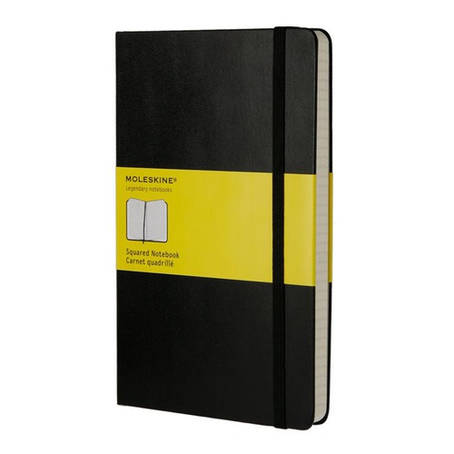 Блокнот Moleskine CLASSIC Large 130х210мм 240стр. клетка твердая обложка черный 6 шт./кор.