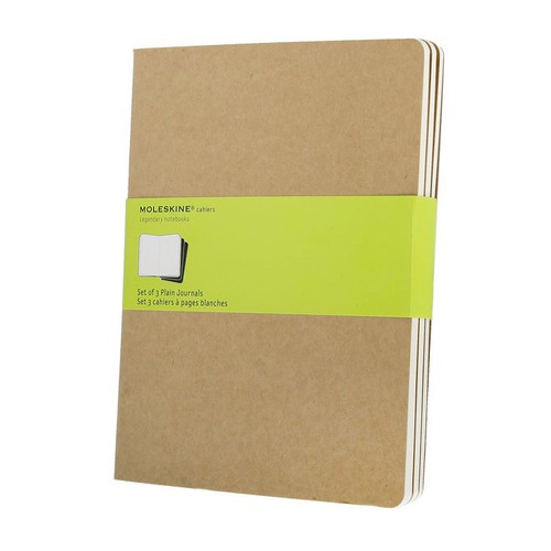 Блокнот Moleskine CAHIER JOURNAL XLarge 190х250мм обложка картон 120стр. нелинованный бежевый (3шт)