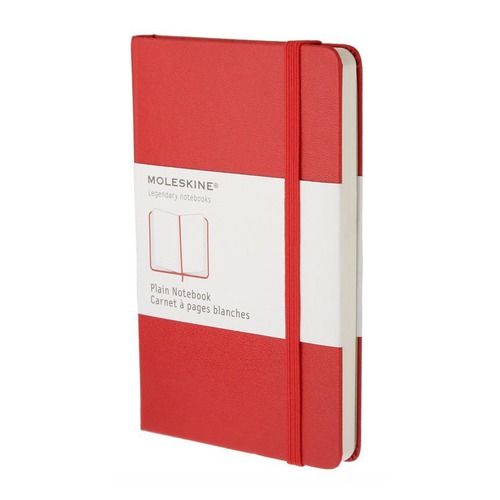 Блокнот Moleskine CLASSIC Pocket 90x140мм 192стр. нелинованный твердая обложка красный 9 шт./кор.
