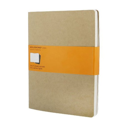 Блокнот Moleskine CAHIER JOURNAL XLarge 190х250мм обложка картон 120стр. линейка бежевый (3шт) 6 шт./кор.