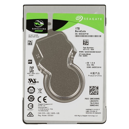 Жесткий диск SEAGATE Barracuda ST1000LM048, 1Тб, HDD, SATA III, 2.5"