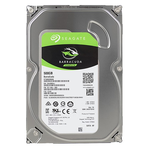 Жесткий диск SEAGATE Barracuda ST500DM009, 500Гб, HDD, SATA III, 3.5"