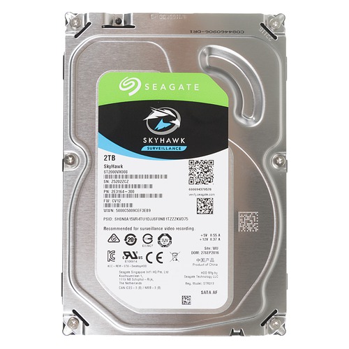 Жесткий диск SEAGATE Skyhawk ST2000VX008, 2Тб, HDD, SATA III, 3.5"