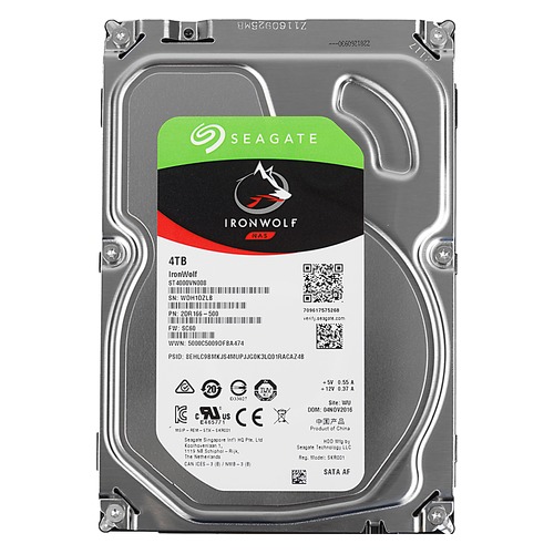 Жесткий диск SEAGATE Ironwolf ST4000VN008, 4Тб, HDD, SATA III, 3.5"