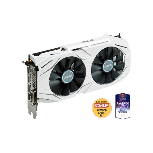 Видеокарта ASUS nVidia GeForce GTX 1060 , DUAL-GTX1060-O3G, 3Гб, GDDR5, Ret