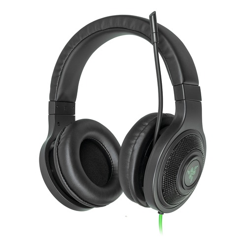 Гарнитура игровая RAZER Kraken Essential, для компьютера, мониторы, черный / зеленый [rz04-01720100-r3r1]