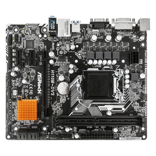 Материнская плата ASROCK H110M-DVS R2.0, LGA 1151, Intel H110, mATX, Ret