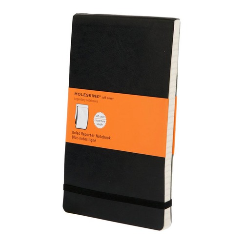 Блокнот Moleskine REPORTER SOFT Large 130х210мм 192стр. линейка мягкая обложка черный 6 шт./кор.