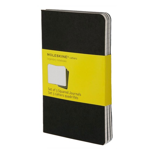 Блокнот Moleskine CAHIER JOURNAL POCKET 90x140мм обложка картон 64стр. клетка черный (3шт) 9 шт./кор.