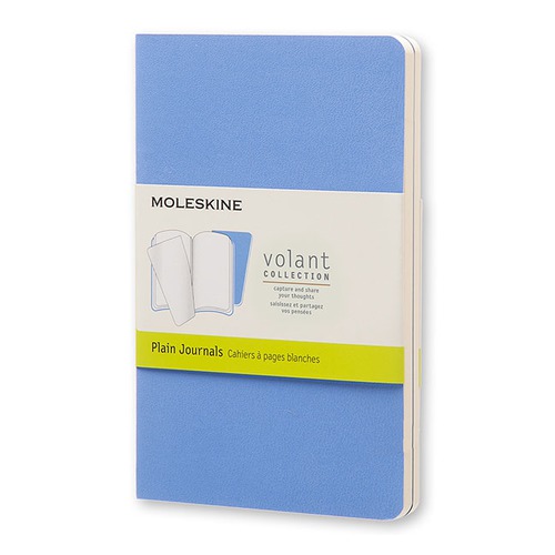 Блокнот Moleskine VOLANT POCKET 90x140мм 80стр. нелинованный мягкая обложка синий/темно-синий (2шт)