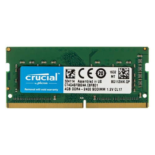 Модуль памяти CRUCIAL CT4G4SFS824A DDR4 - 4Гб 2400, SO-DIMM, Ret