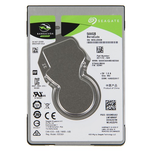 Жесткий диск SEAGATE Barracuda ST500LM030, 500Гб, HDD, SATA III, 2.5"