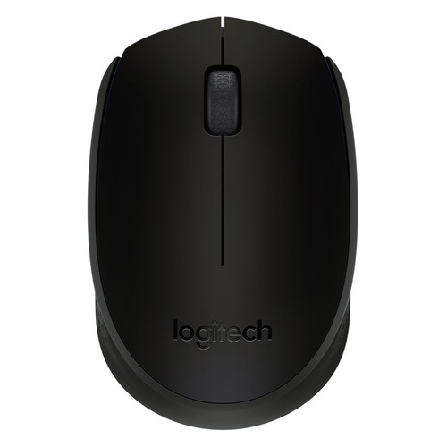 Мышь LOGITECH B170, оптическая, беспроводная, USB, черный [910-004798]